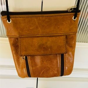 Petite leather crossbody